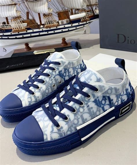 Dior B23 Low Top Blue Oblique Men's 